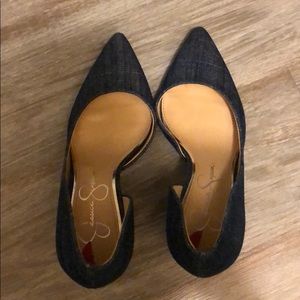 Denim pumps